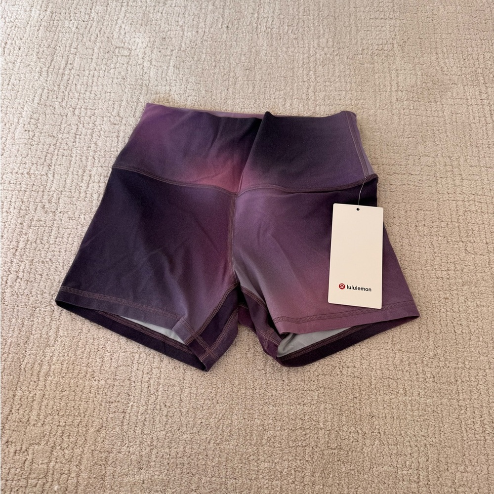 lululemon athletica Women's Purple Ombre High-Rise Athletic Shorts size8